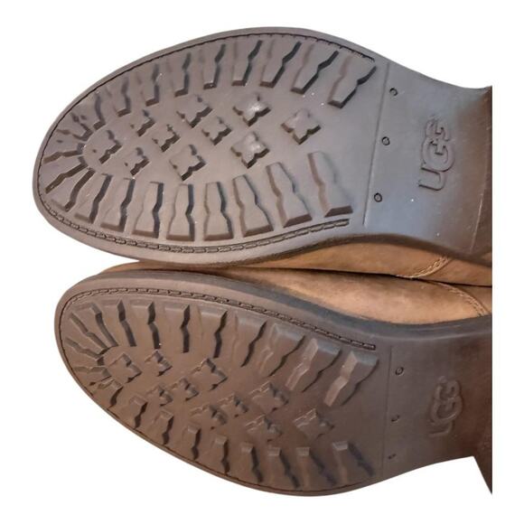 UGG Oregon Shearling Moto Buckle Stout Brown Boot Women size 7 - Picture 7 of 10